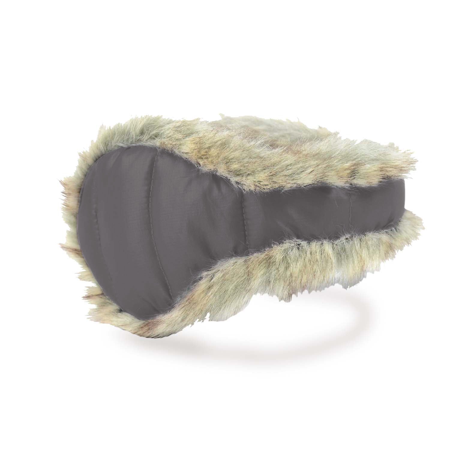 Down Fur Ear Warmer Women Frost Gray