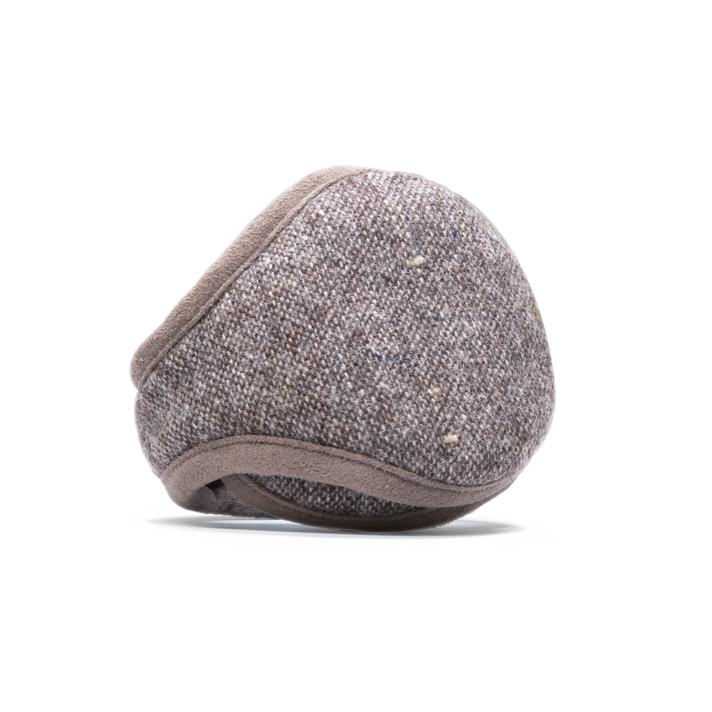 American Wool Ear Warmer Men Brown Tweed