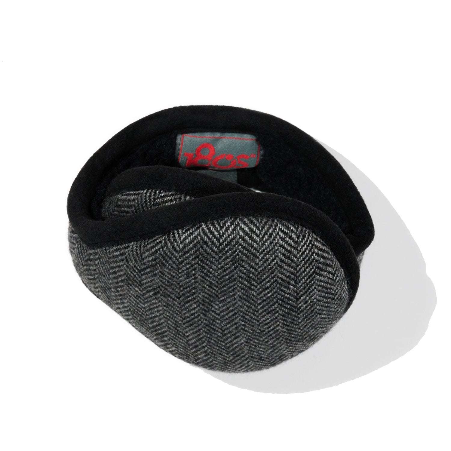 Chesterfield Wool Ear Warmer Men Gray / Black Herringbone