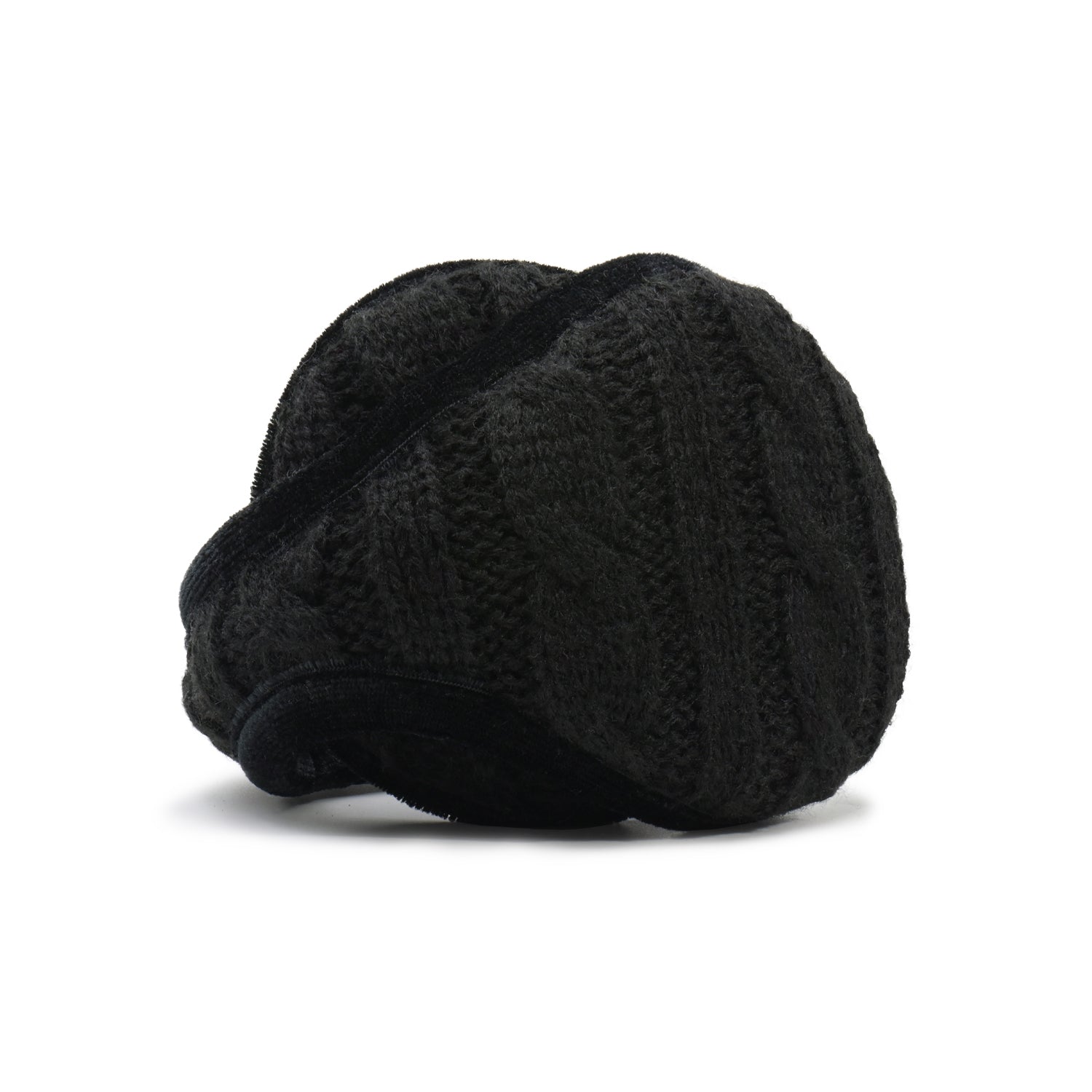 Cable Knit Ear Warmer Women Black