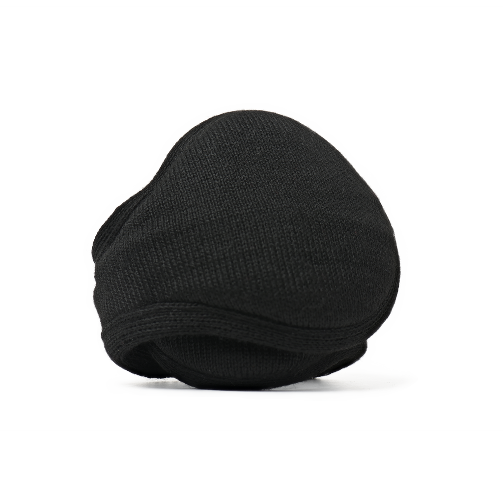 Merino Wool Ear Warmer Men Black