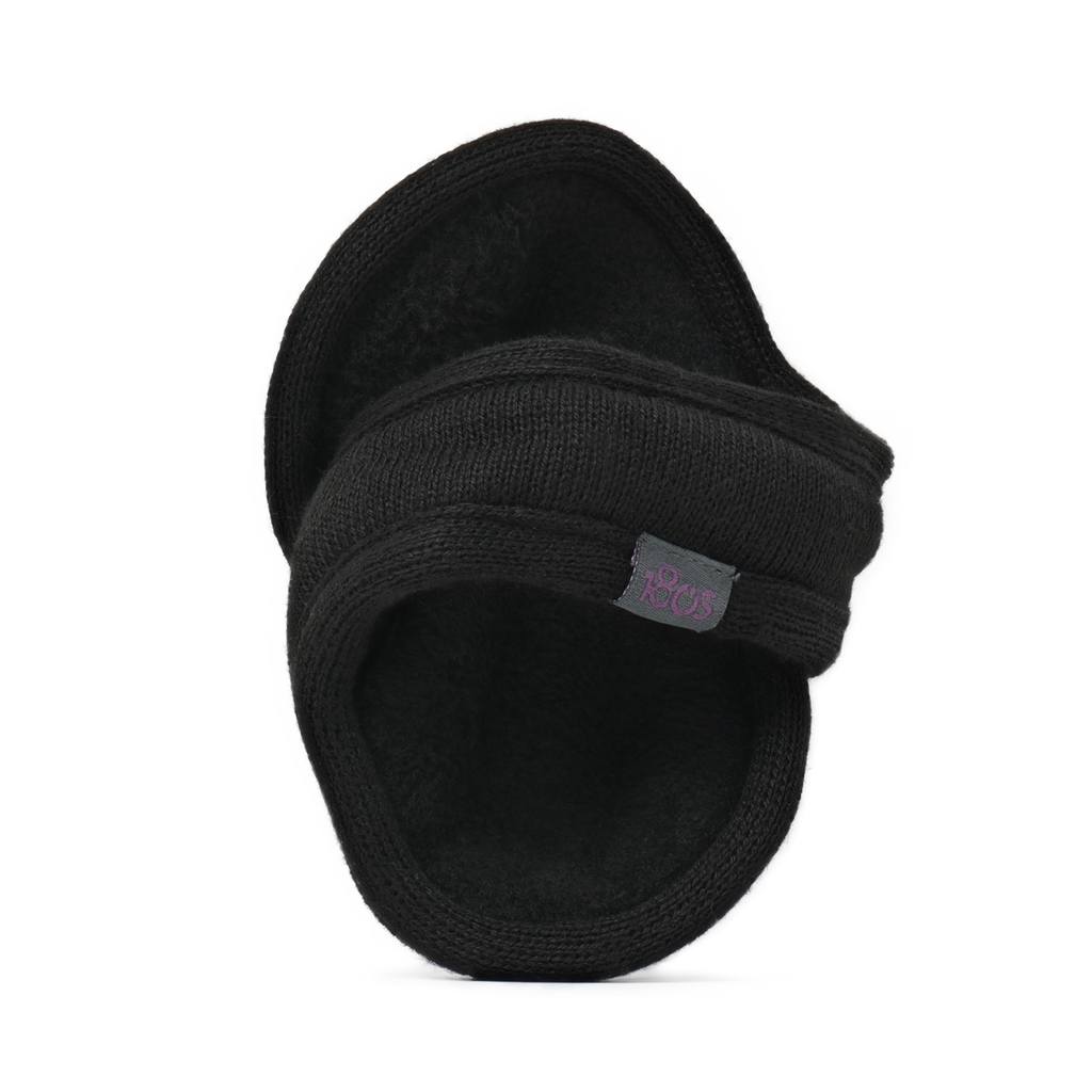 Merino Wool Ear Warmer Men Black