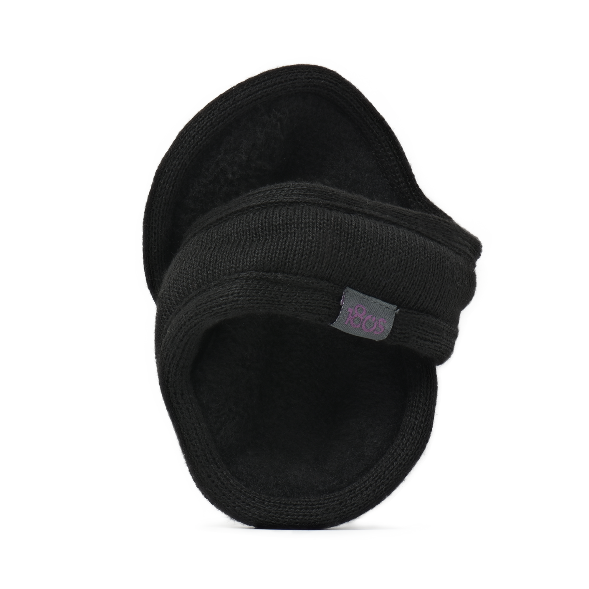 Merino Wool Ear Warmer Men Black