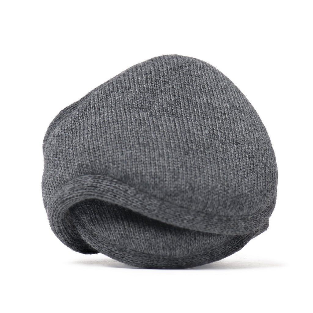 Merino Wool Ear Warmer Men Dark Gray