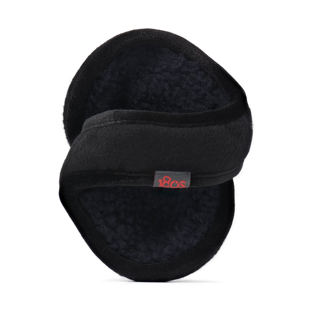 Worsted Wool Ear Warmer Women Black