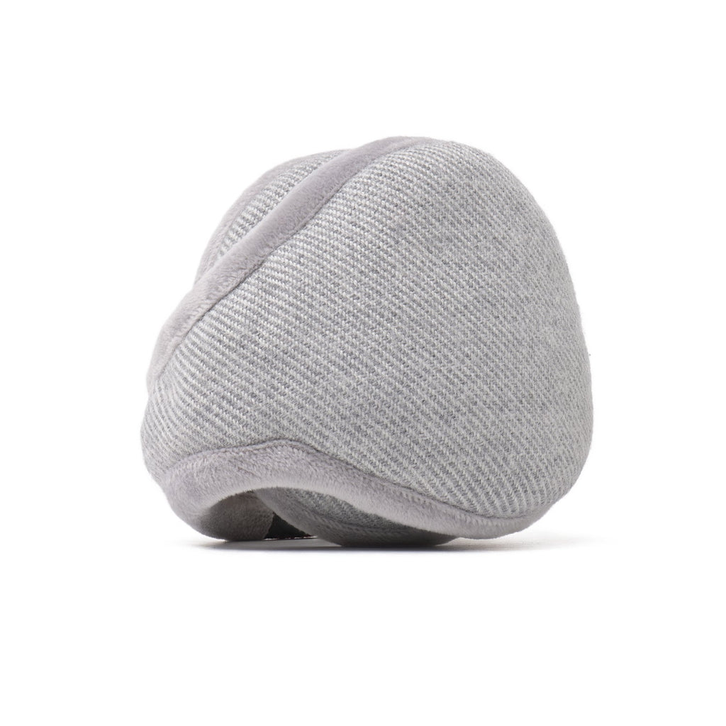 Worsted Wool Ear Warmer Women Light Gray