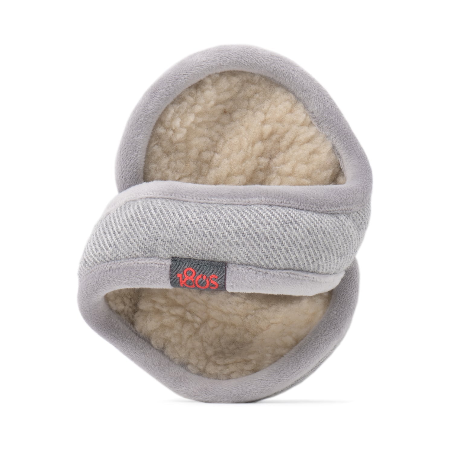 Worsted Wool Ear Warmer Women Light Gray