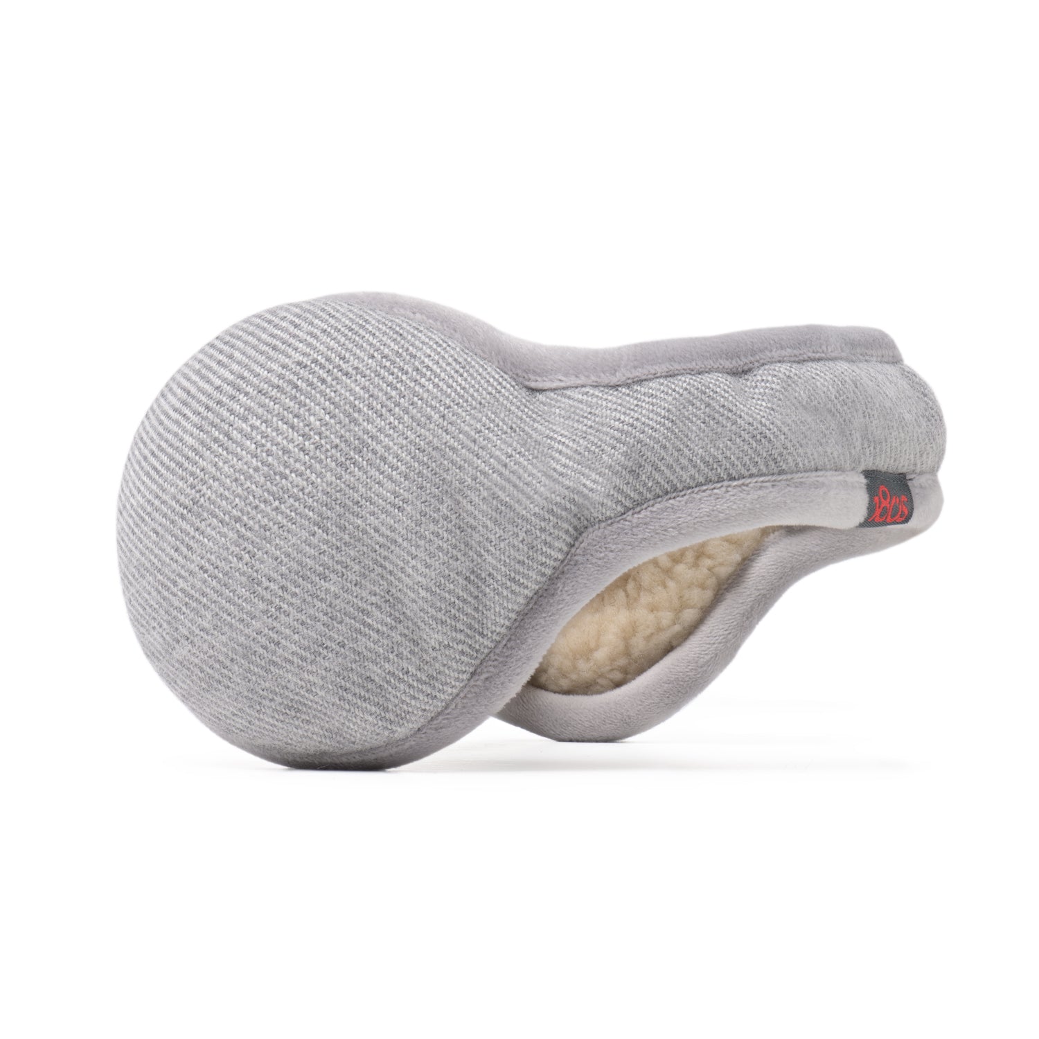 Worsted Wool Ear Warmer Women Light Gray