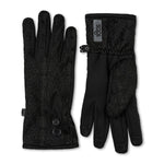 Jacquard Knit Gloves Women Black